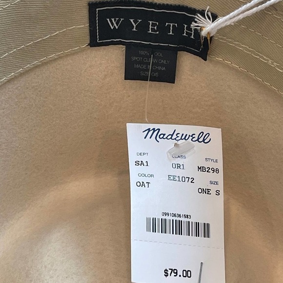 Madewell X Wyeth™ Dylan Suede Trim Rancher Hat Light Taupe WOmen\'s main image 7